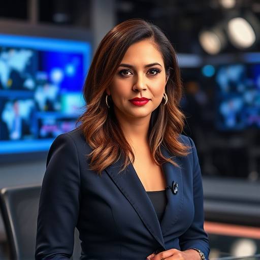 Imagen del programa de noticias 'El Pulso de {location_context}' con la presentadora Lucía Mendoza.
