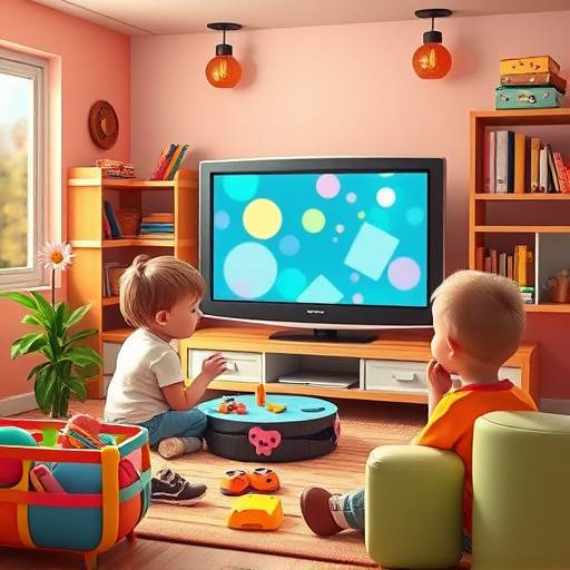 Imagen del programa infantil 'Aventuras Mágicas' con un grupo de niños jugando y aprendiendo en un ambiente colorido.